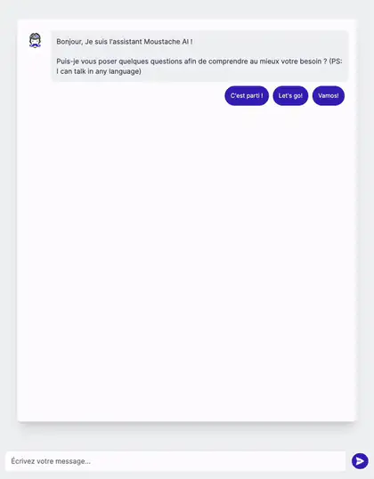 Demo: the agent suggests reply buttons that fit the conversation